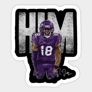 Justin Jefferson Minnesota Him Bold Sticker